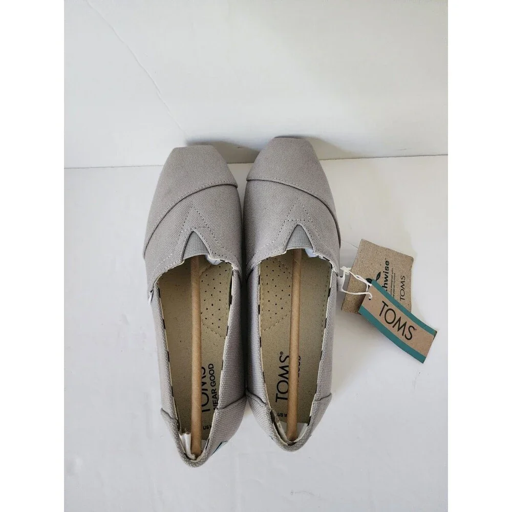 Nwt Toms Womens Alpargata Recycled Cotton Canvas Slip Ons Shoes Size 5